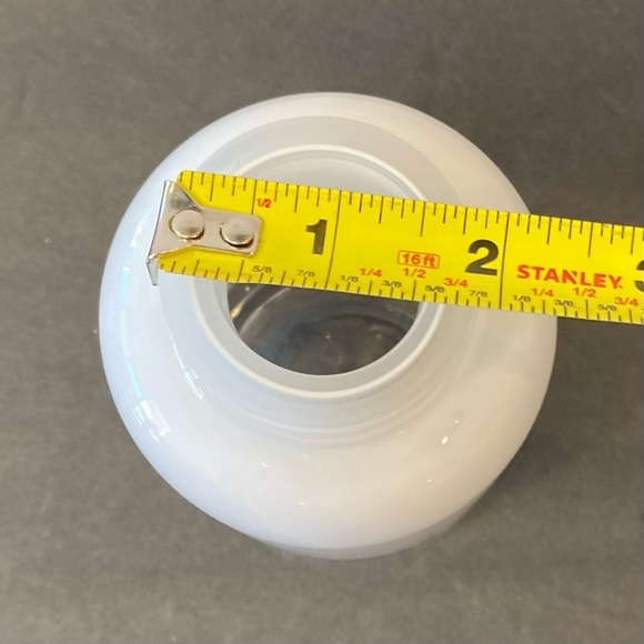 Opaque White Clear Fused Glass 5.5” Vase Thick Leaded Two Tone Color Blo… - Picture 5 of 5